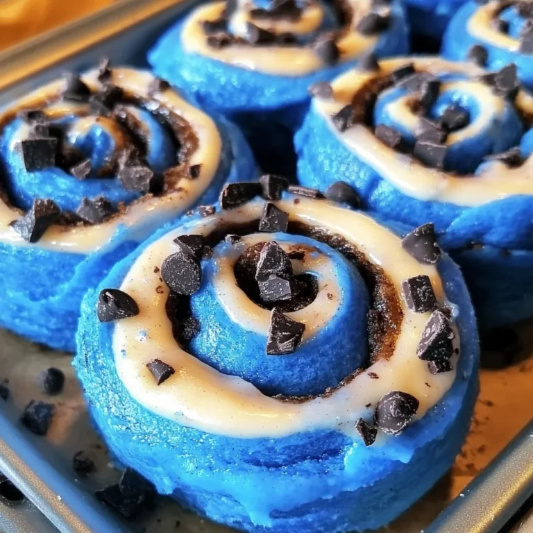Cookie Monster Cinnamon Rolls Recipe