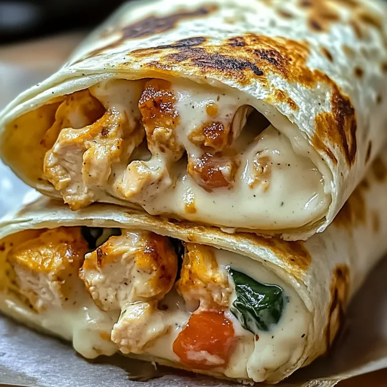 Creamy Chicken Spinach Wraps
