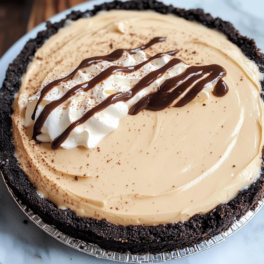 Creamy Coffee Pie Recipe (No Bake, 6 Ingredients)