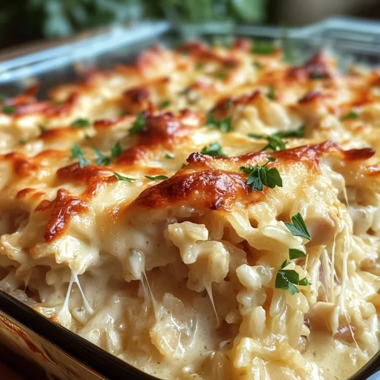 Dump-and-Bake Chicken Alfredo Rice Casserole Recipe