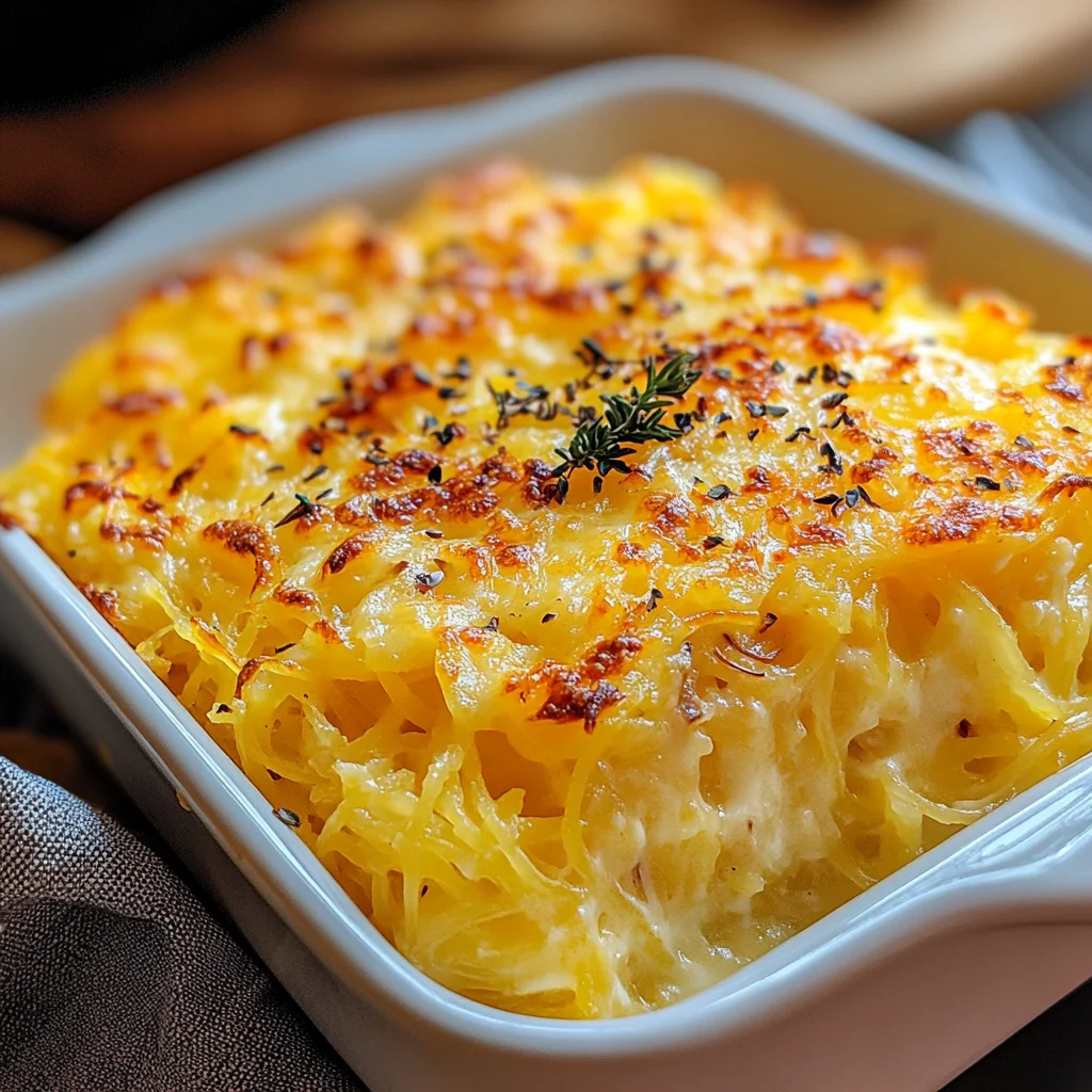 Healthy Spaghetti Squash Au Gratin