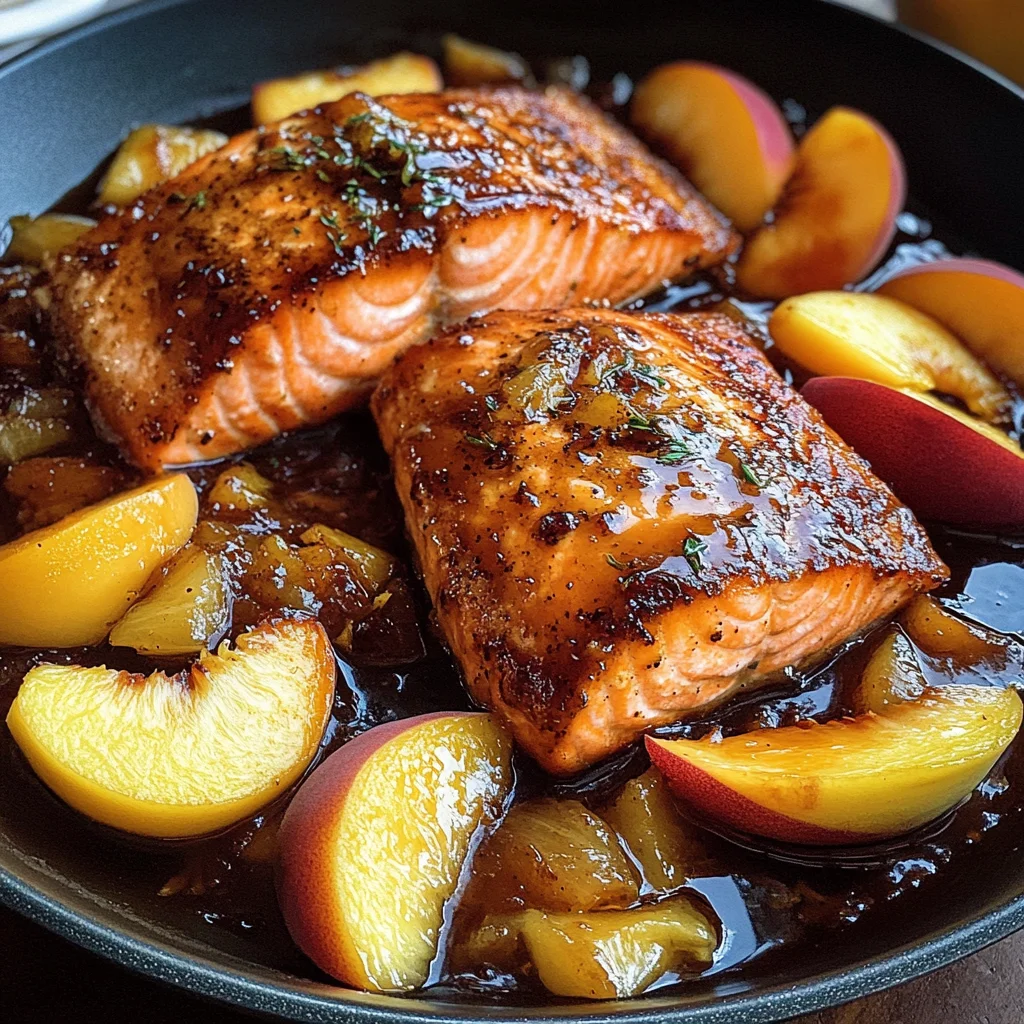 Bourbon Peach Roasted Salmon