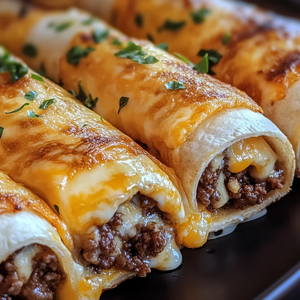Cheesy Garlic Beef Roll-Ups