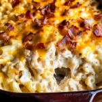 Chicken Turkey Bacon Ranch Mac and Cheese Casserole
