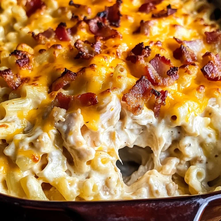 Chicken Turkey Bacon Ranch Mac and Cheese Casserole