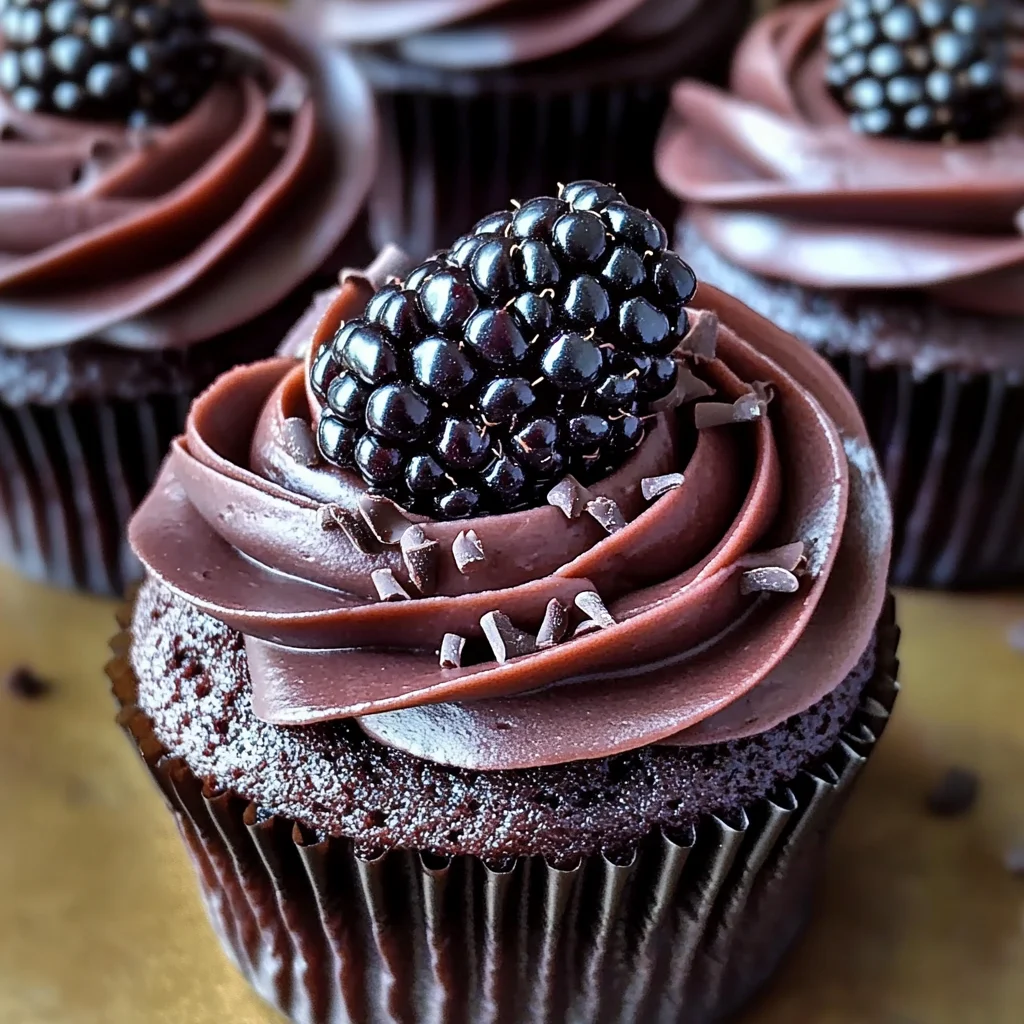 Dark Chocolate Blackberry Cupcakes: Indulge in a Decadent Dessert Delight