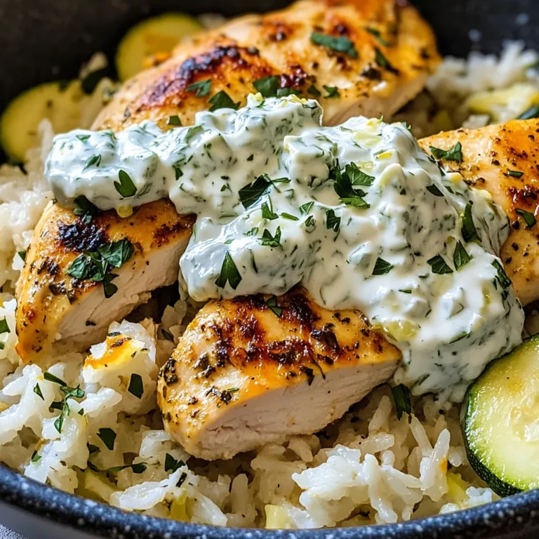 Easy Chicken Tzatziki Rice Bake