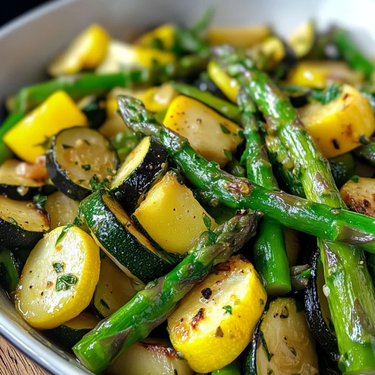 Flavorful Asparagus with Zucchini and Squash