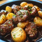 Garlic Butter Beef Bites with Potatoes
