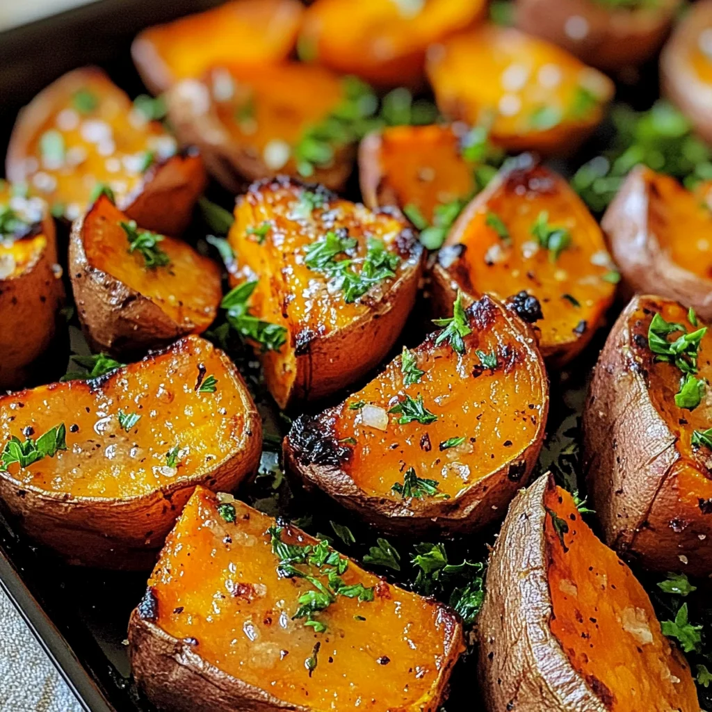 Garlic Butter Roasted Sweet Potatoes: A Delicious and Easy Recipe