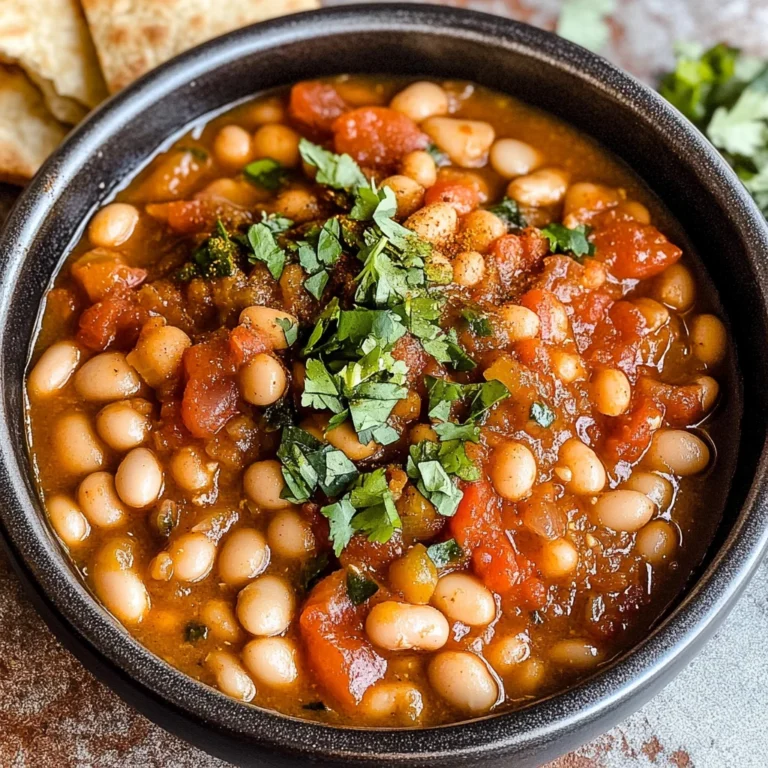 Loubia- Morrocan White Bean Stew (Stovetop + Instant Pot)
