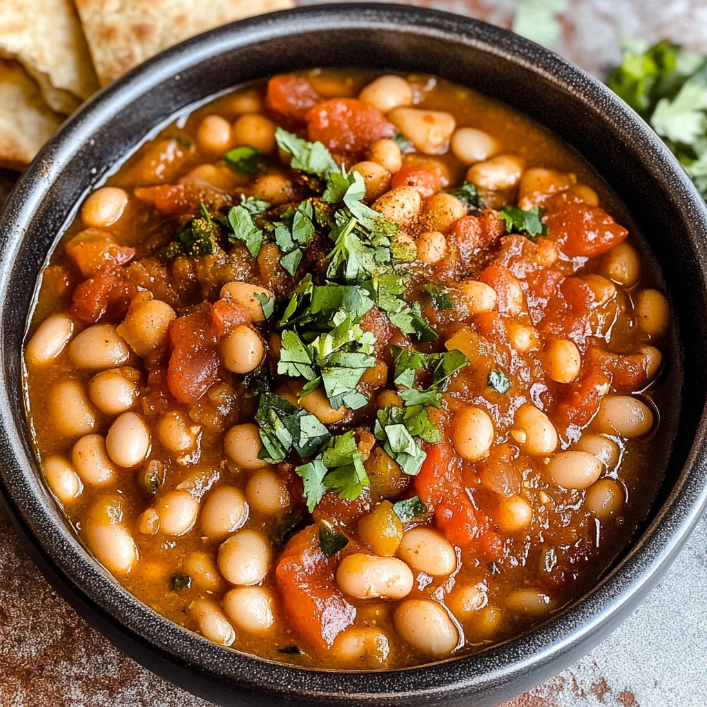 Loubia- Morrocan White Bean Stew (Stovetop + Instant Pot)