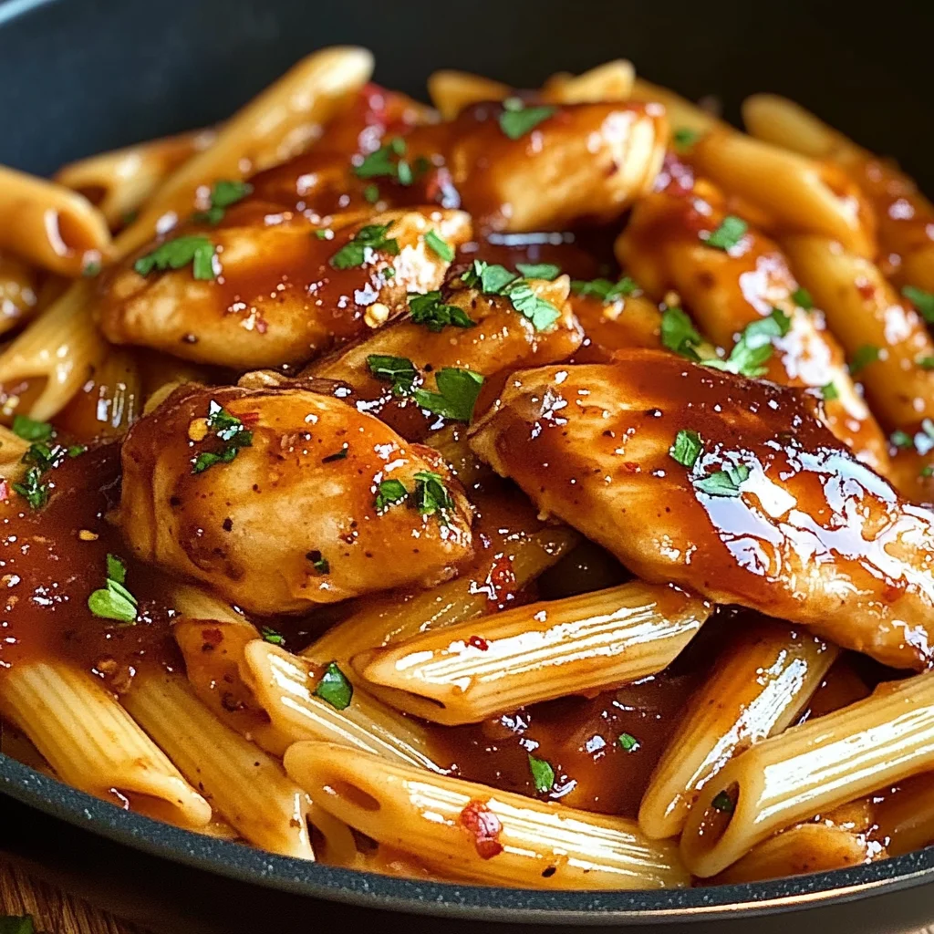 One-Pan Tangy Honey BBQ Chicken Penne