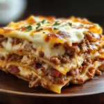 Parmesan Garlic Turkey Bacon Cheeseburger Lasagna Recipe
