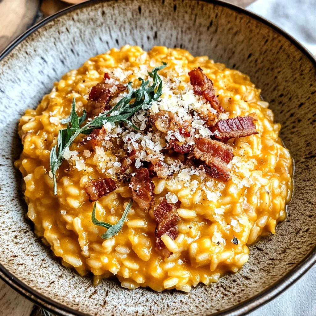 Pumpkin Risotto with Bacon & Parmesan