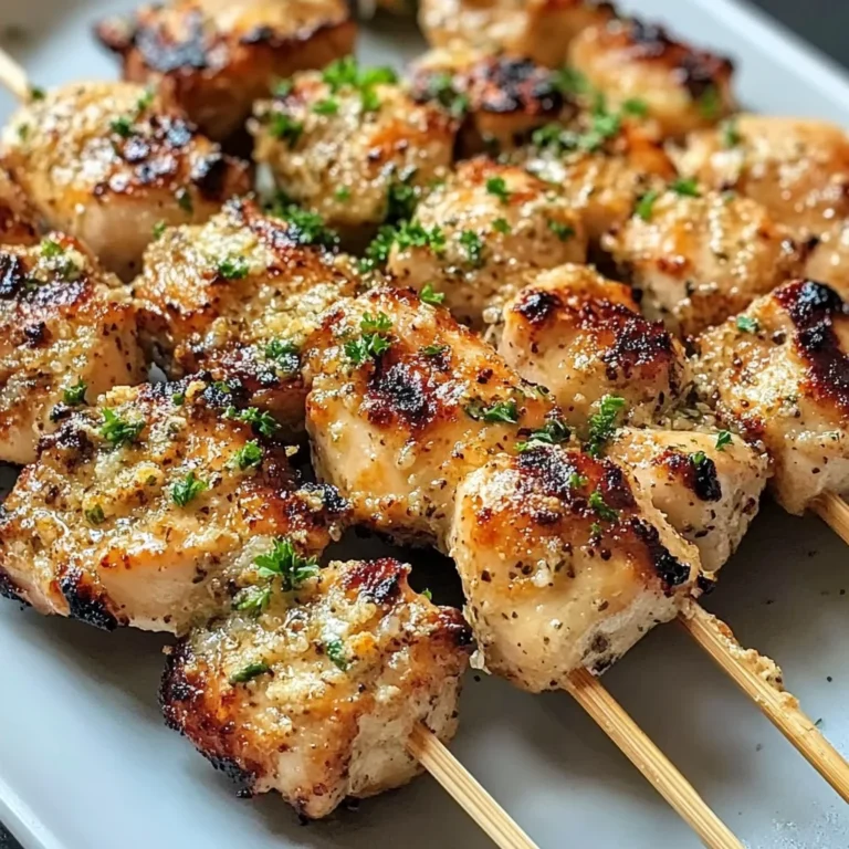 Ranch Garlic Parmesan Chicken Skewers