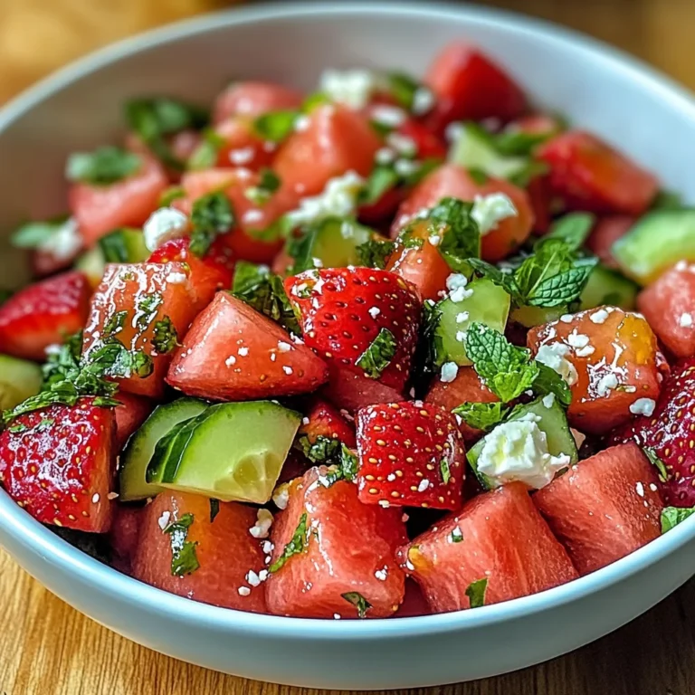 Strawberry Watermelon Salad with Refreshing Honey