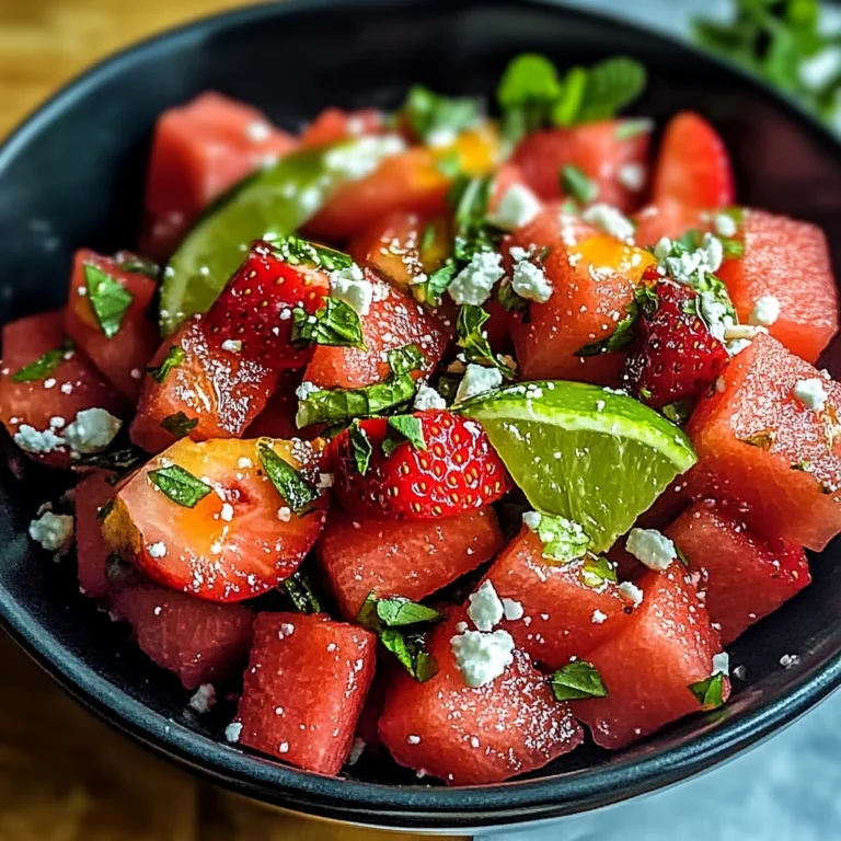 Strawberry Watermelon Salad with Refreshing Honey