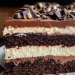 Tuxedo Cake – Triple Chocolate Mousse Cake