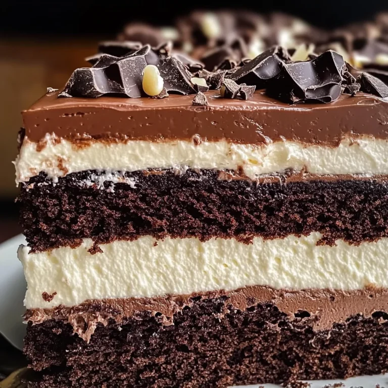 Tuxedo Cake – Triple Chocolate Mousse Cake