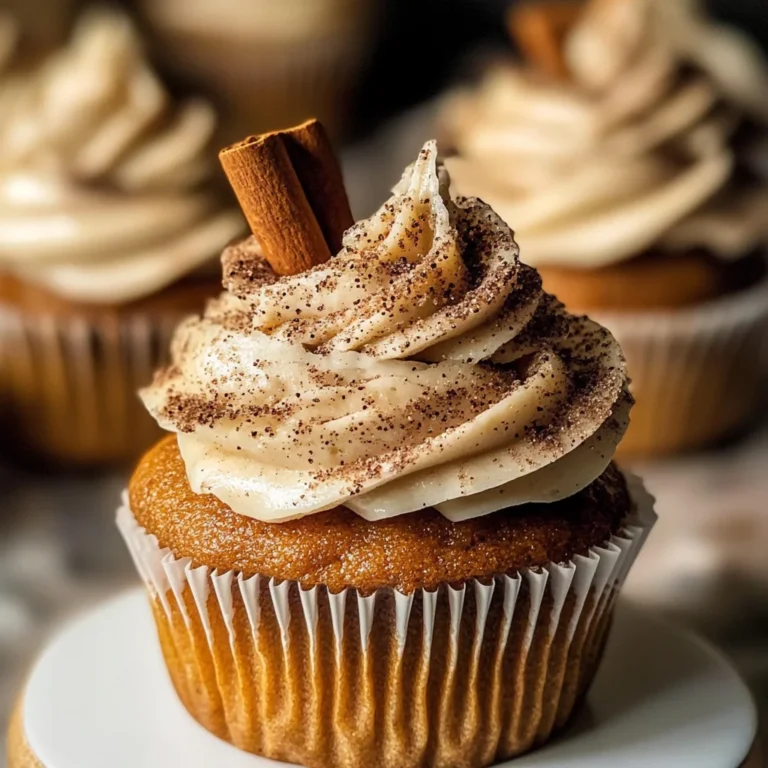 Vanilla Chai Pumpkin Latte Cupcakes with Cinnamon Brown Sugar Frosting