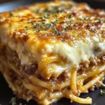 Baked Cream Cheese Spaghetti Casserole