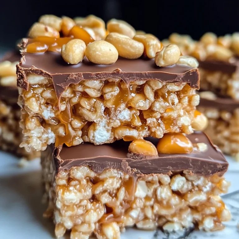 Caramel Peanut Rice Krispie Treats