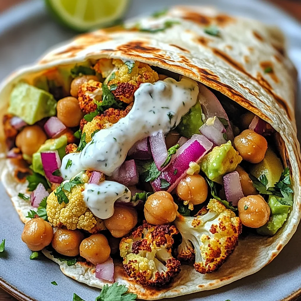 Chili Lime Chickpea Cauliflower Wrap Recipe