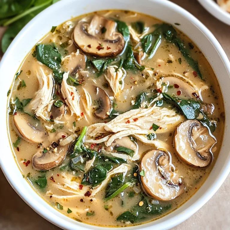 Comforting Rotisserie Chicken and Mushroom Soup