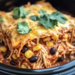 Crockpot Chicken Enchilada Casserole