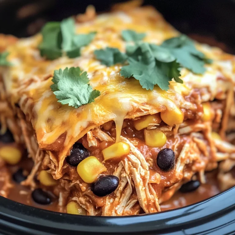 Crockpot Chicken Enchilada Casserole