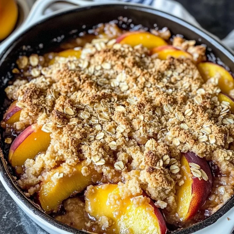 Easy Peach Crisp Recipe (Crispy & Juicy)