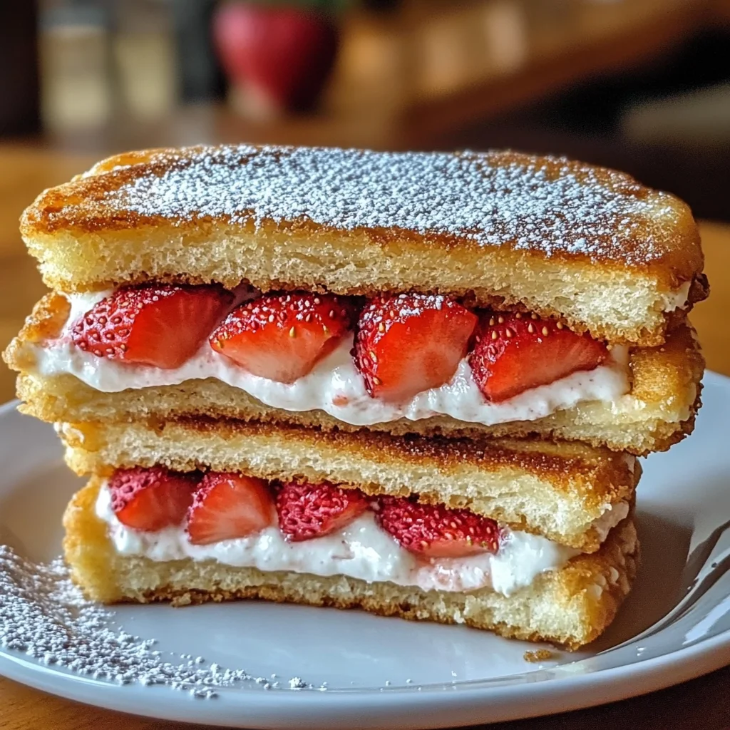 Fried Strawberry Cheesecake Sandwiches