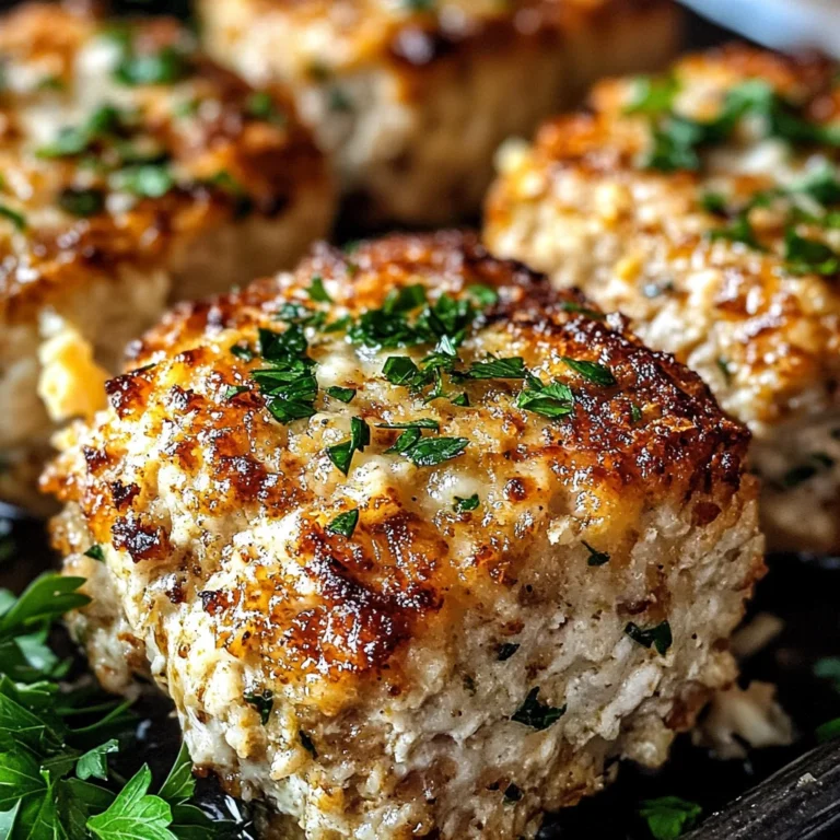 Garlic Parmesan Chicken Meatloaves