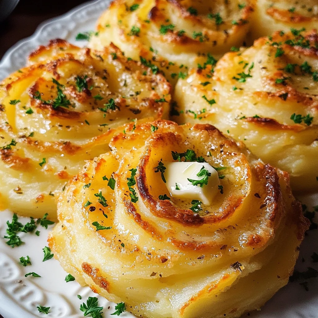 Garlic Parmesan Duchess Potatoes