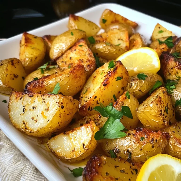 Greek Lemon Garlic Roasted Potatoes