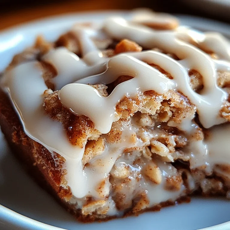 High-Protein Cinnamon Roll Baked Oatmeal