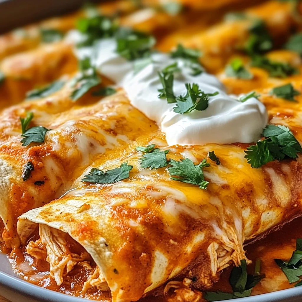 High Protein Creamy Chilli Chicken Enchiladas