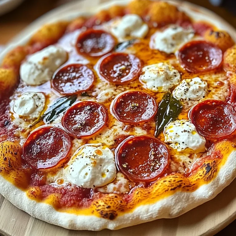 Hot Honey Pepperoni Ricotta Pizza : A Pizza Recipe