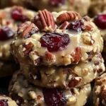 No-Bake Cranberry Pecan Praline Cookies