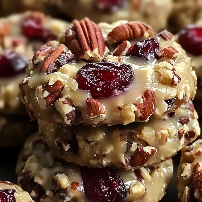 No-Bake Cranberry Pecan Praline Cookies