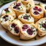 Savory Christmas Cranberry Roll Ups