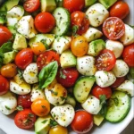 Tomato Cucumber Mozzarella Salad