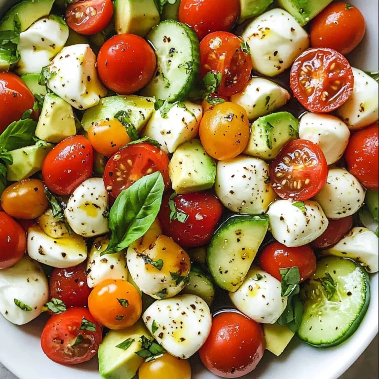 Tomato Cucumber Mozzarella Salad