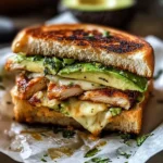 Air Fryer Chicken Avocado Melt Sandwich