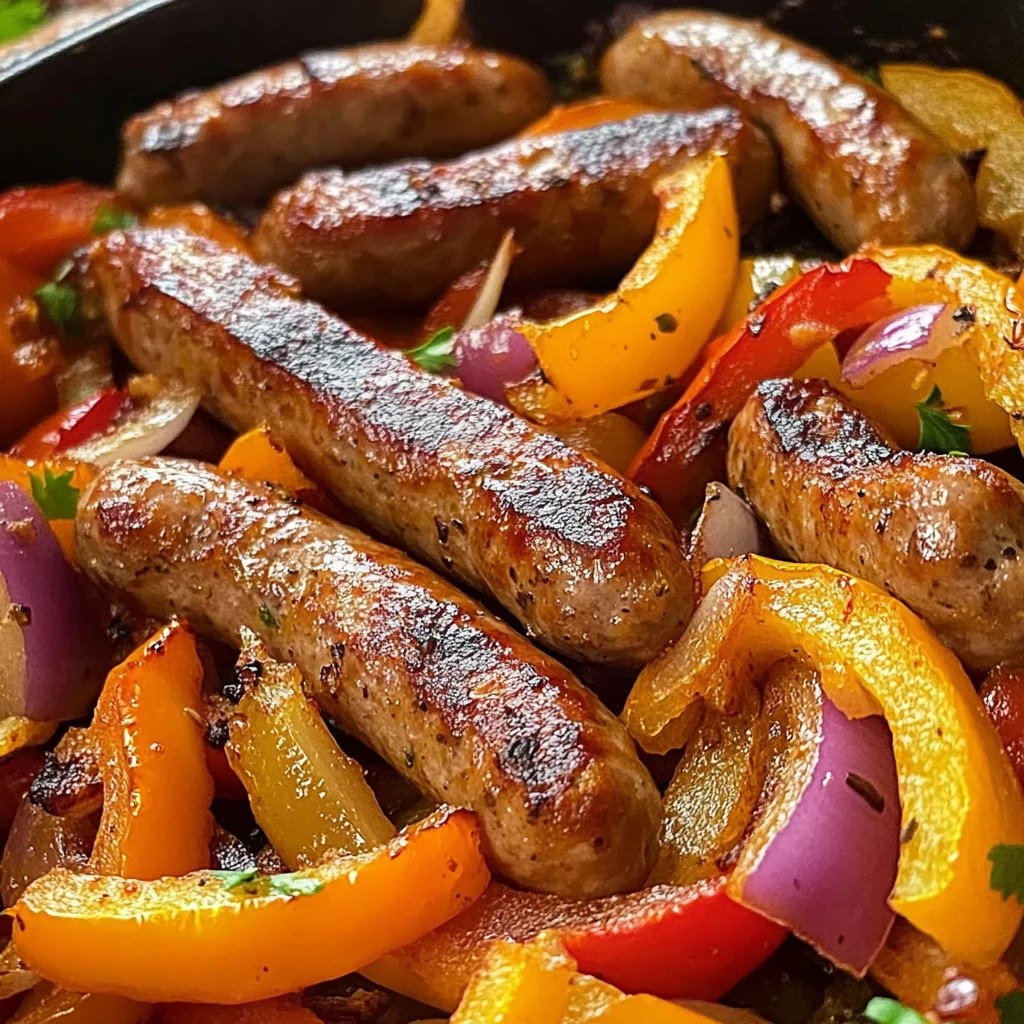 Air Fryer Sausage and Peppers
