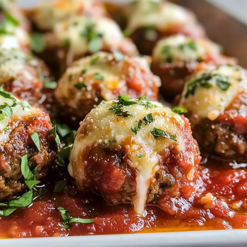 Cheesy Mozzarella Meatballs