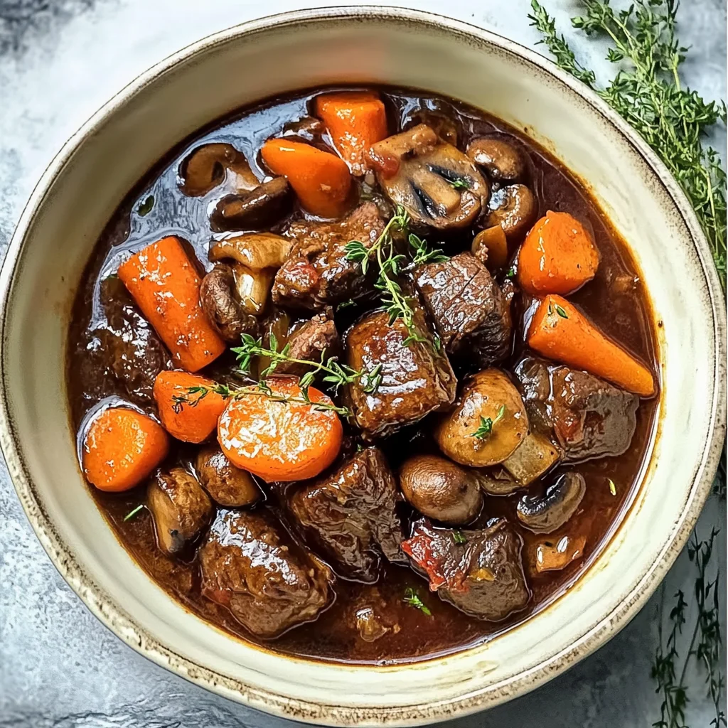 Classic French Beef Bourguignon