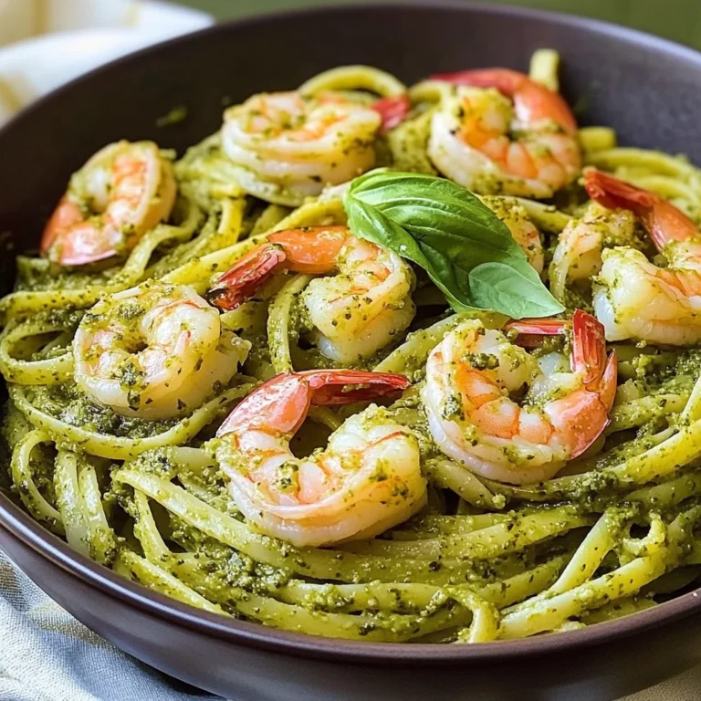 Creamy Shrimp Pesto Pasta