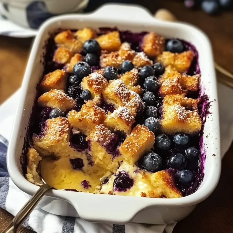 Overnight Blueberry French Toast Casserole